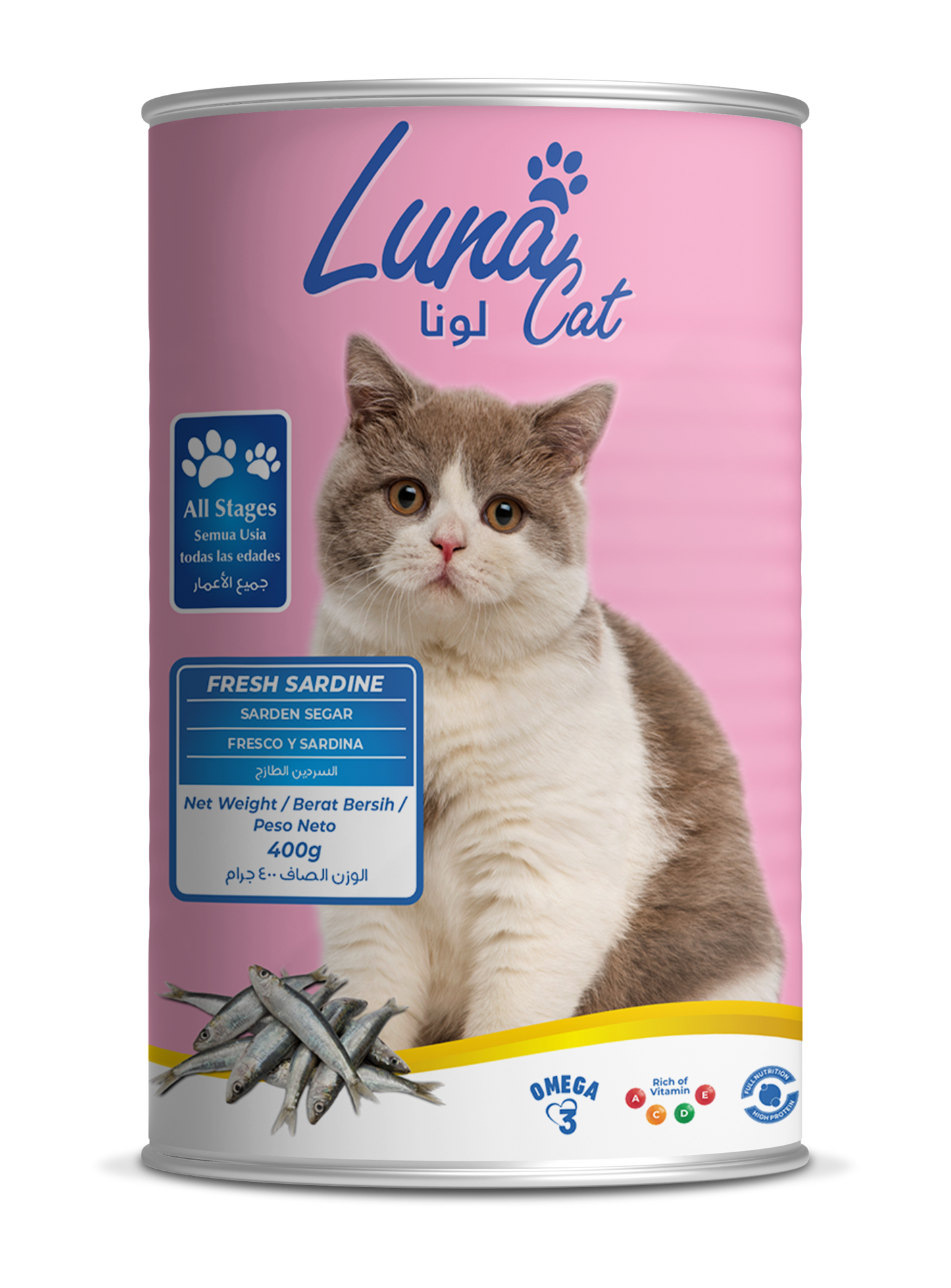 LUNA Fresh Sardine Pate For Cat 400GM Canned