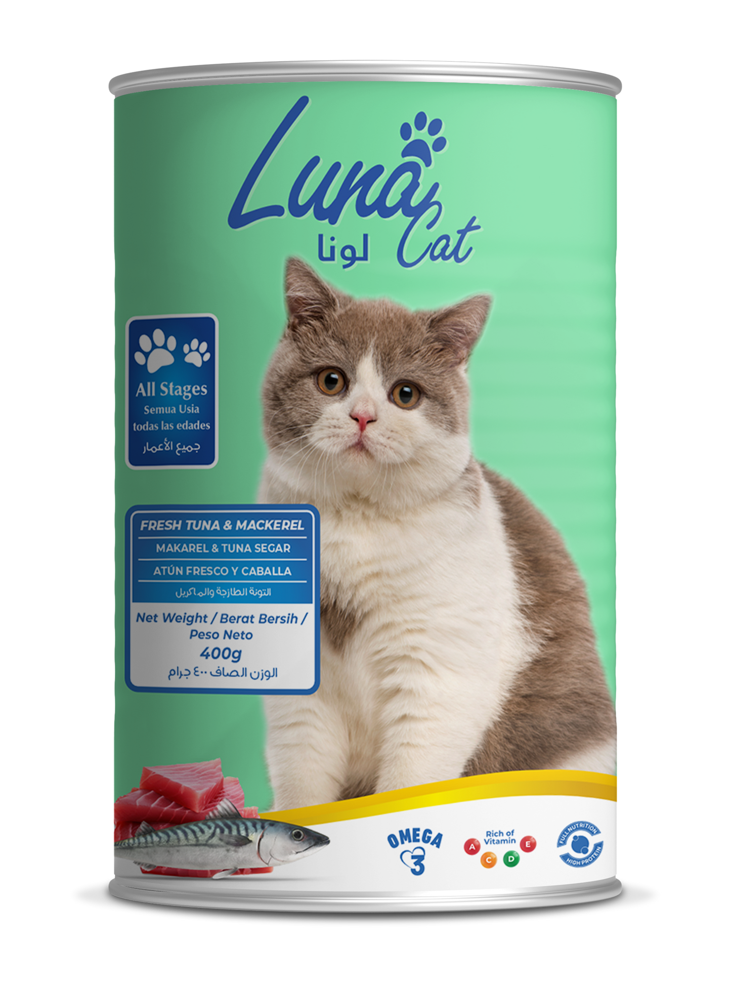 LUNA Fresh Mackeral And Tuna Pate For Cat 400GM Canned