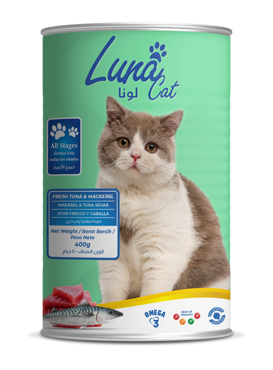 LUNA Fresh Mackeral And Tuna Pate For Cat 400GM Canned