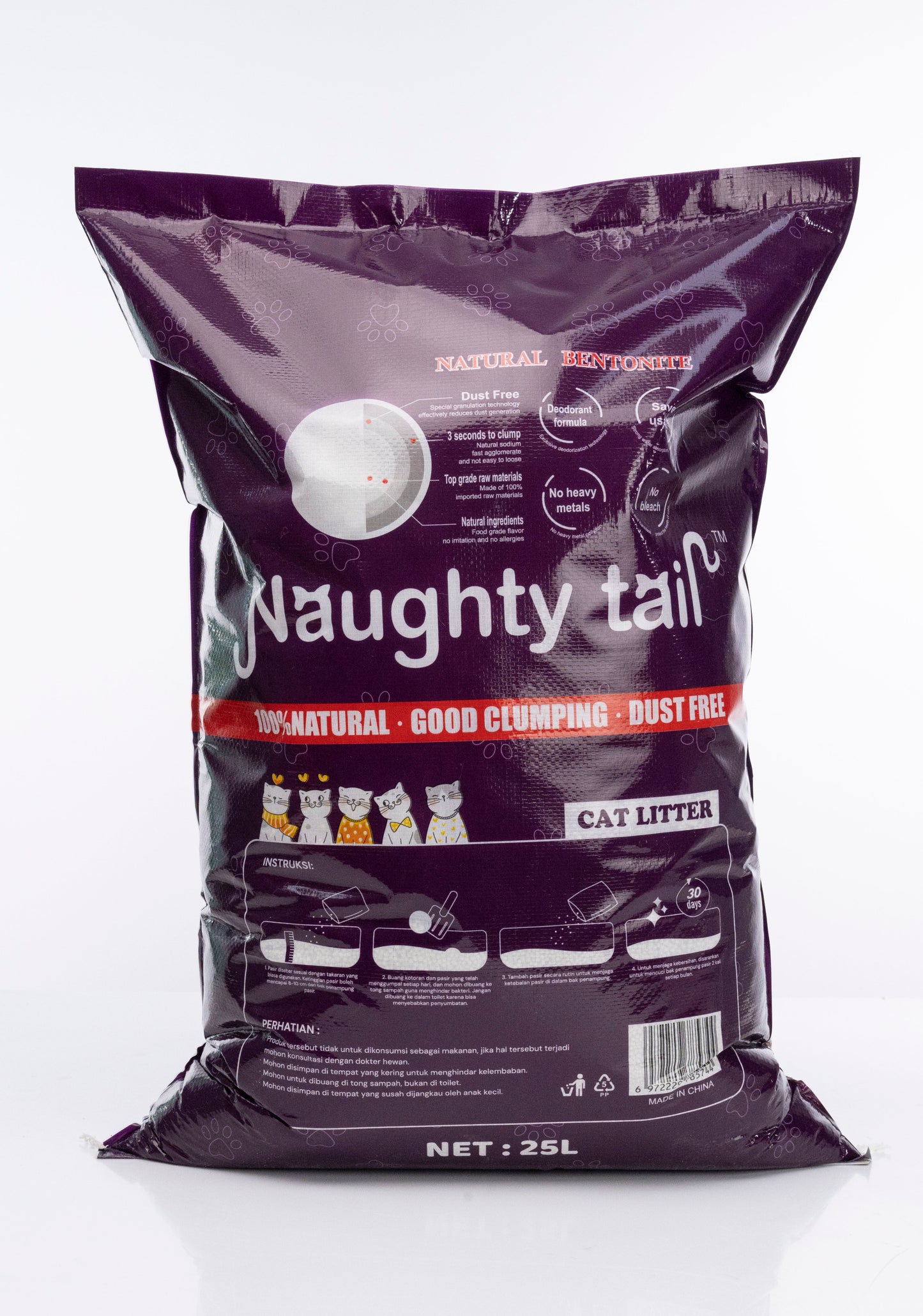 NAUGHTY TAIL Clumping Cat Litter - Lavender Scent