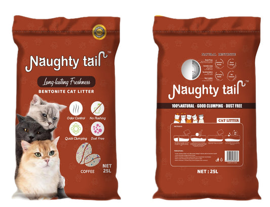 NAUGHTY TAIL Clumping Cat Litter - Coffee Scent