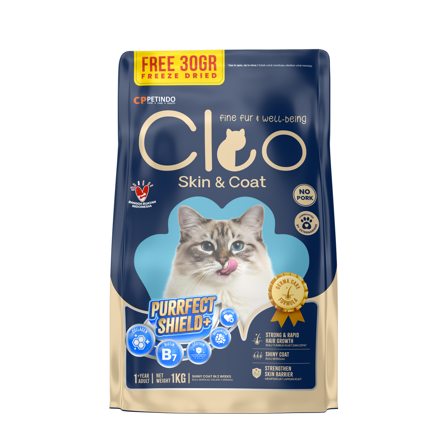 Cleo Functional Series - Skin And Coat Adult Cat Food | Hunger Fixer | Buy Online