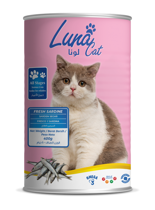 LUNA Fresh Sardine Pate For Cat 400GM Canned