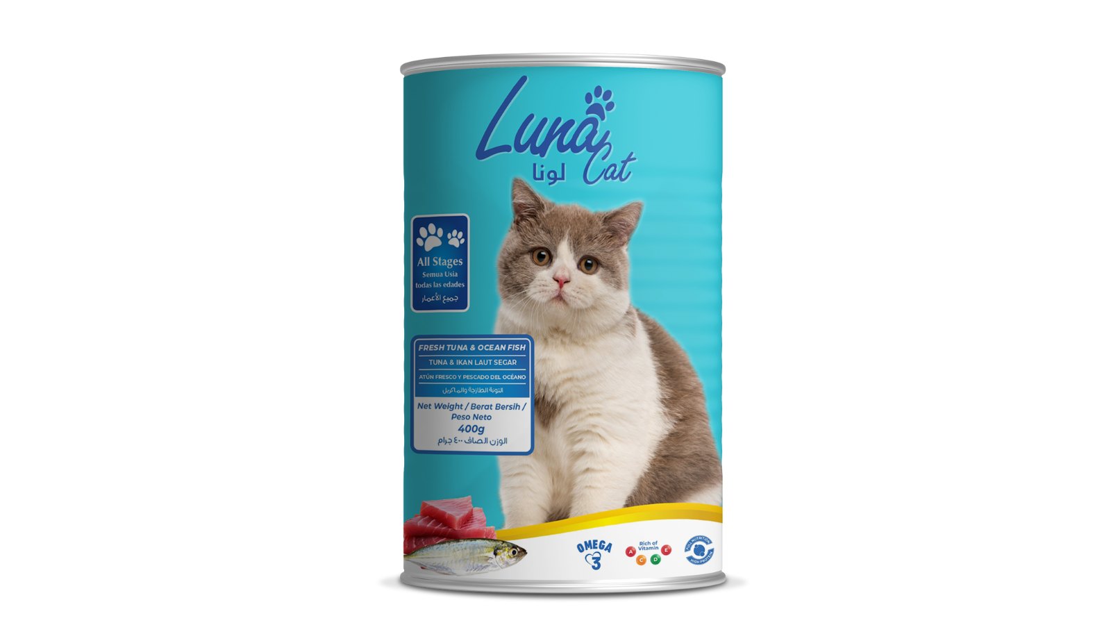 Luna Cat Wet Food Pate Tuna & Ocean Fish 400 Gm By Hunger Fixer