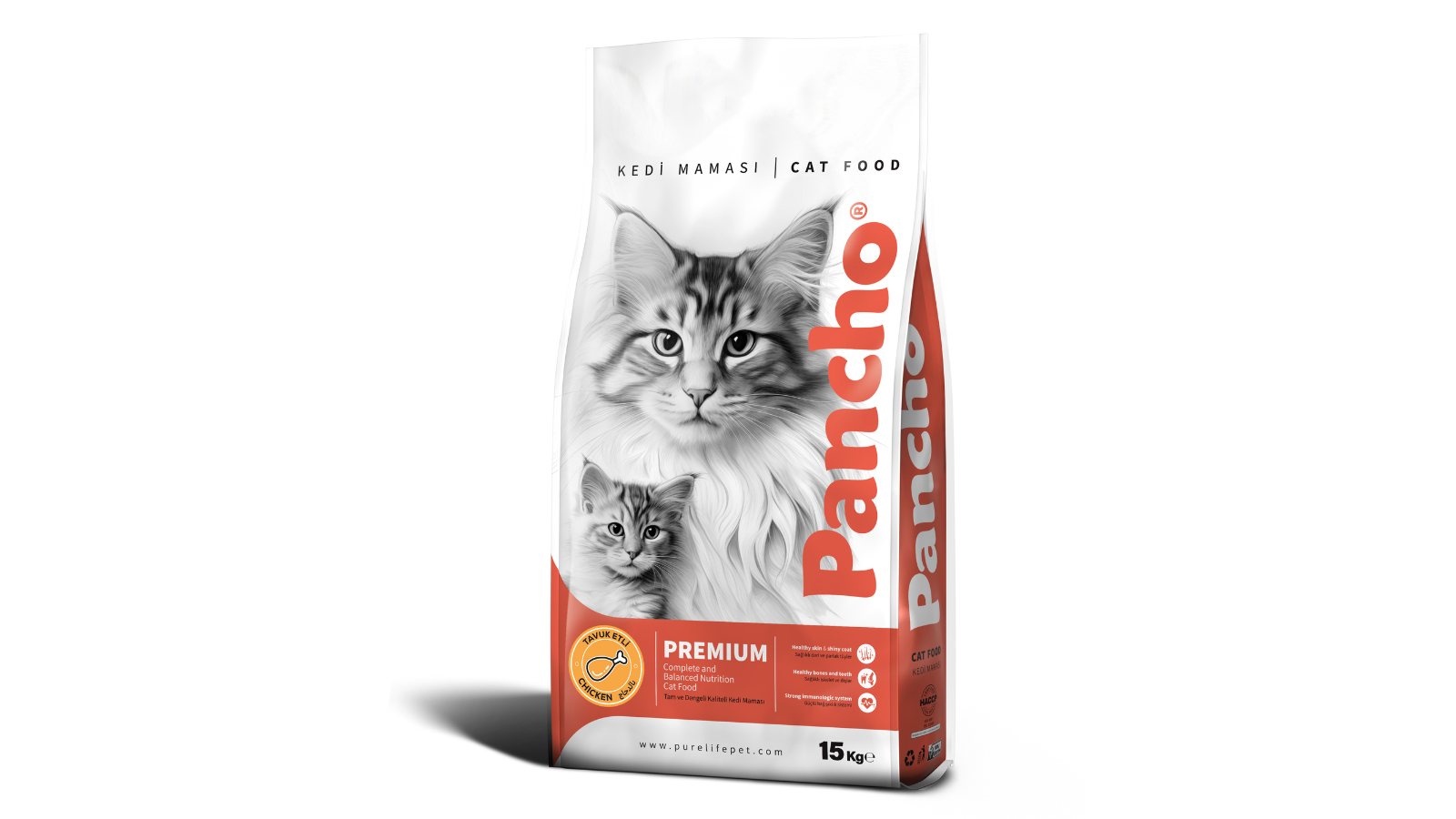 Pancho Dry Cat Food 15 KG Chicken Flavor in Dubai & UAE by Hunger Fxer