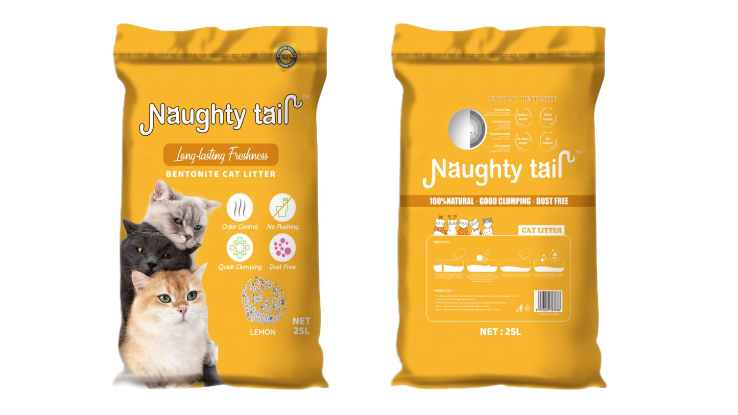 Naughty Tail Clumping Cat Litter Lemon Scent In Dubai & UAE By Hunger Fixer
