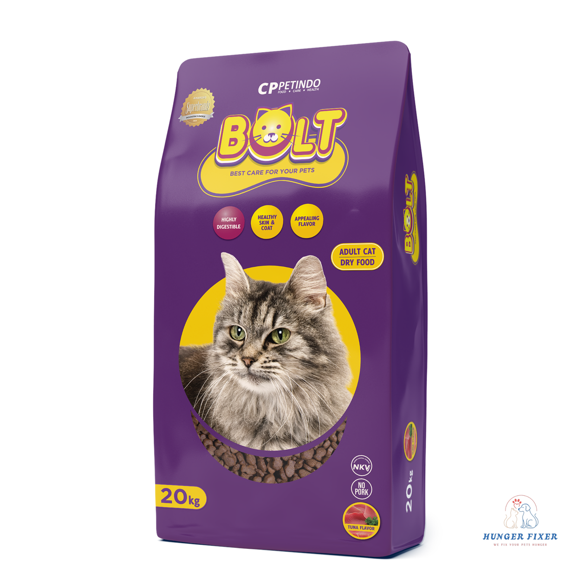 Bolt Adult Dry Cat Food  Tuna By Hunger Fixer