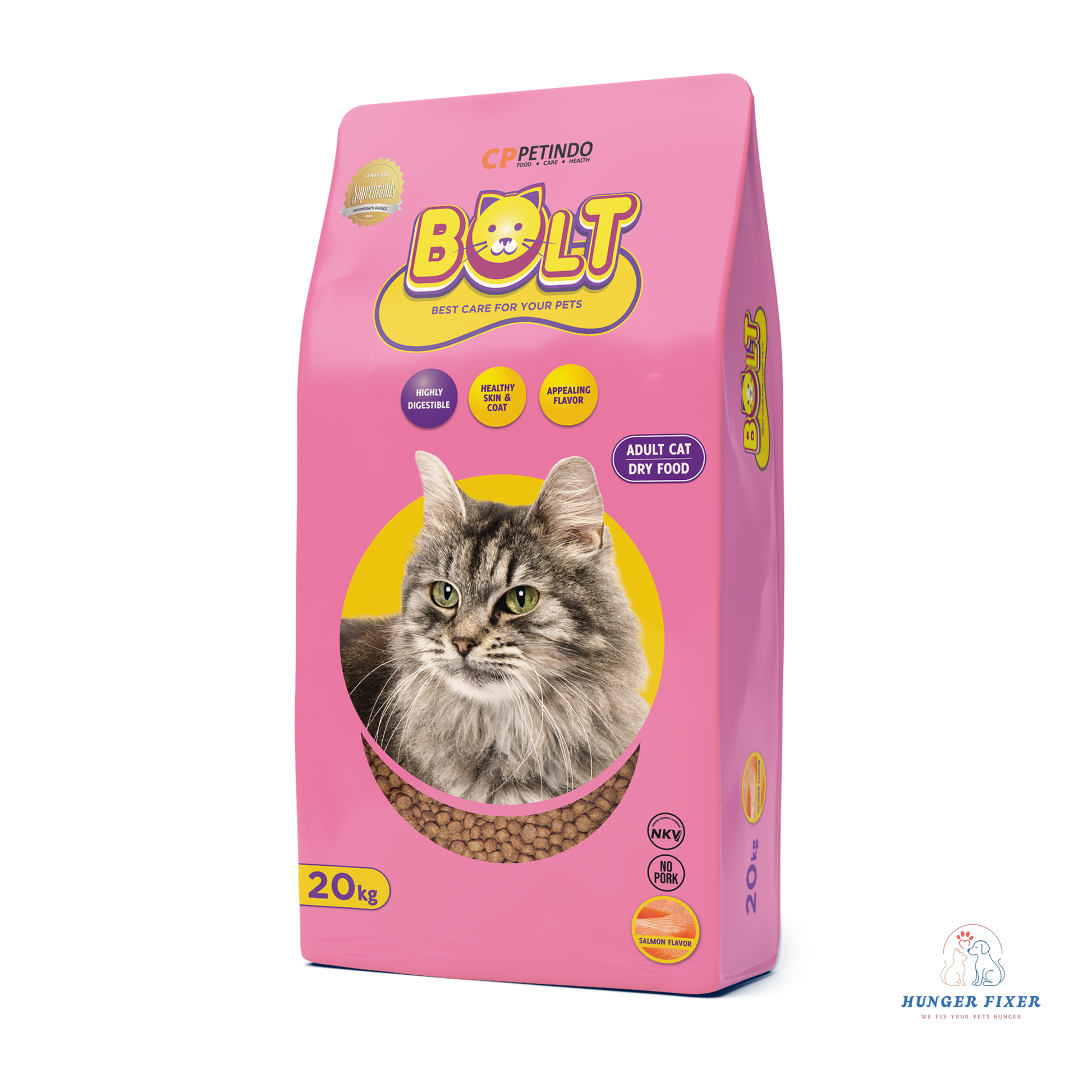 Bolt Dry Cat Food Salmon By Hunger Fixer