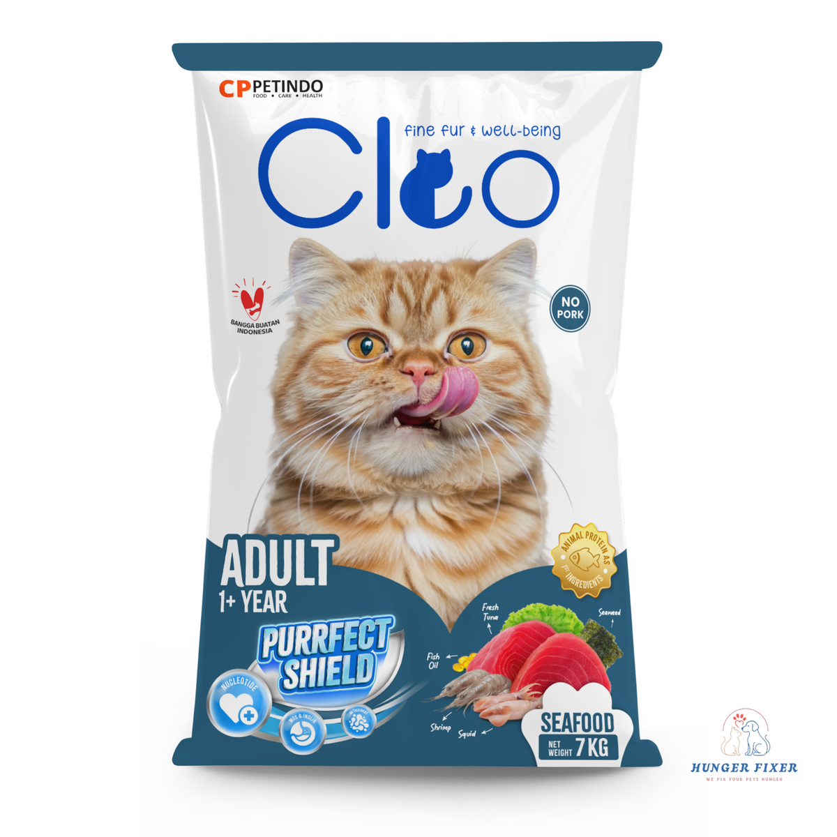 Cleo Dry Cat Food Seafood by Hunger Fixer