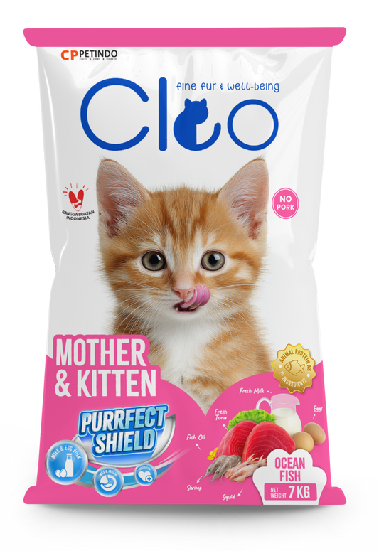 Cleo mother & kitten Dry Cat Food in UAE | Premium dry mother & kitten food 