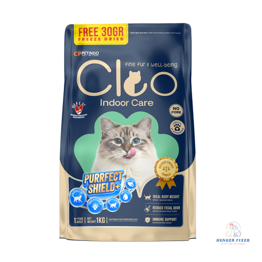 Cleo Indoor Care Dry Cat Food By Hunger Fxer
