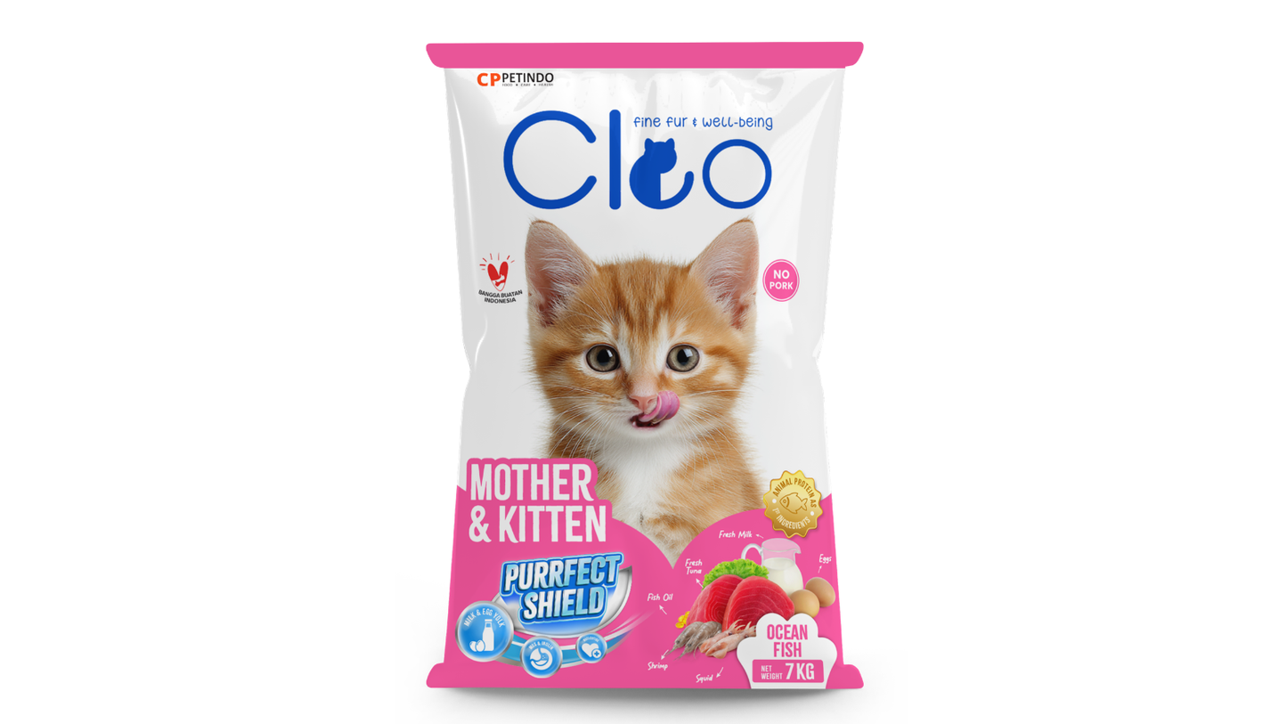 Cleo mother & kitten Dry Cat Food in UAE | Premium dry mother & kitten food 
