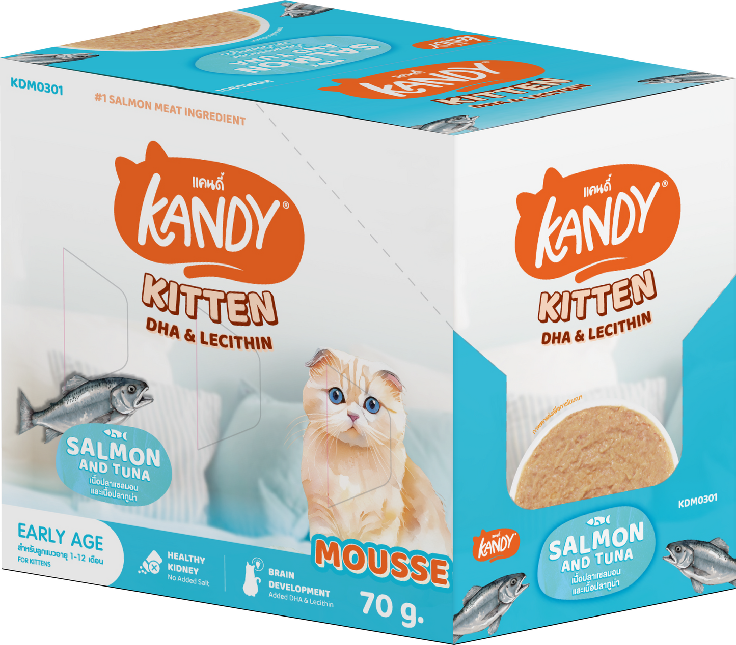 Kandy Indoor Kitten Formula Cat Wet Food 70gm Salmon & Tuna Mousse