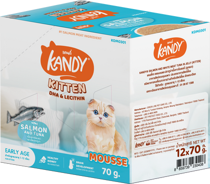 Kandy Indoor Kitten Formula Cat Wet Food 70gm Salmon & Tuna Mousse