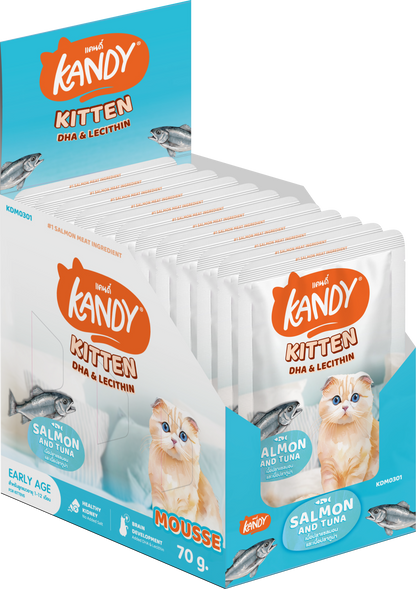 Kandy indoor kitten formula wet food salmon tuna 70gm | kitten mousse wet food | Premium kitten food UAE free delivery