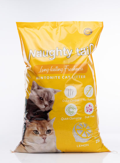 NAUGHTY TAIL Clumping Cat Litter - Lemon Scent