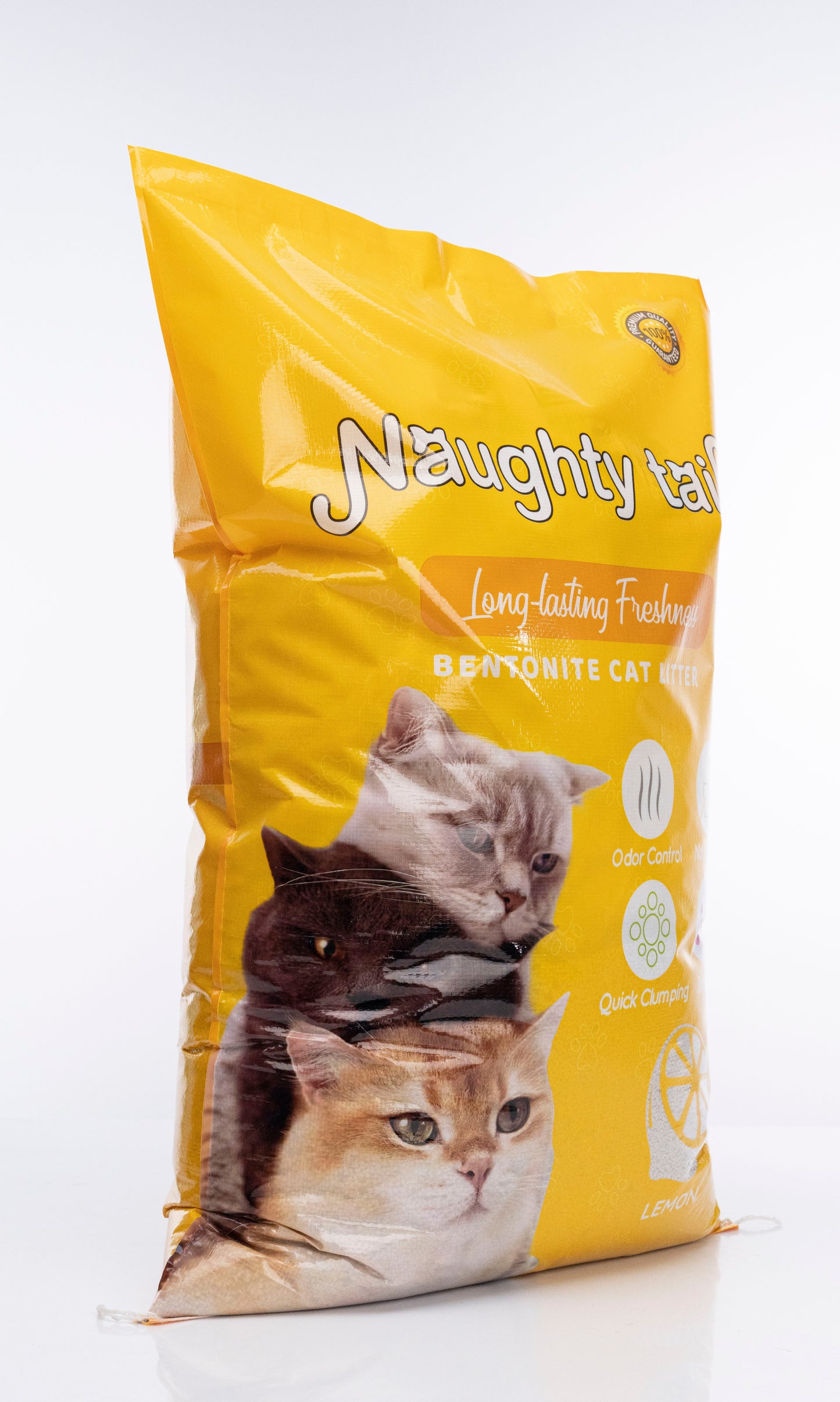 NAUGHTY TAIL Clumping Cat Litter - Lemon Scent