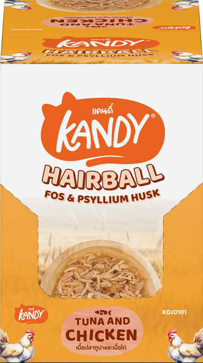 Kandy Hairball Control Cat Wet Food 70gm - White Meat Tuna & Chicken In Jelly