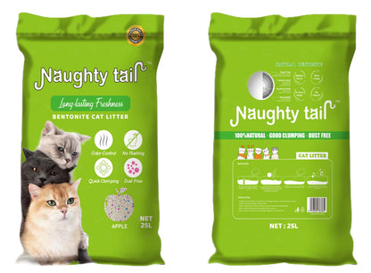 NAUGHTY TAIL Clumping Cat Litter - Apple Scent