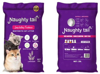 NAUGHTY TAIL Clumping Cat Litter - Lavender Scent