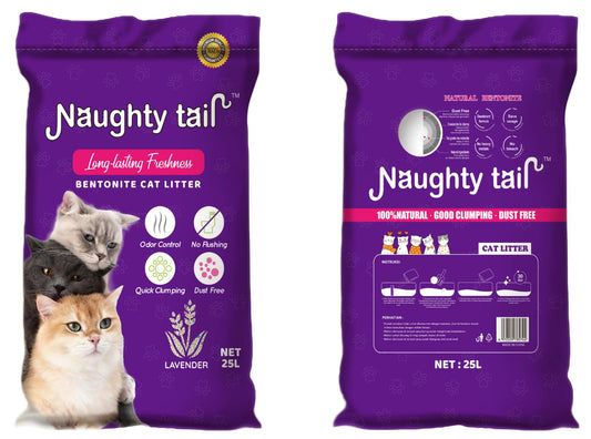 NAUGHTY TAIL Clumping Cat Litter - Lavender Scent