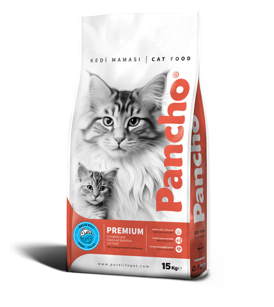PANCHO Dry Cat Food 15KG - Fish Flavor For Cat (1+ Years)