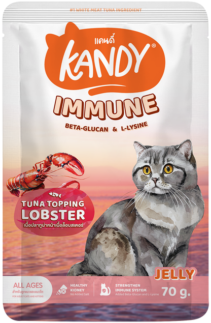 kandy immune formula cat wet food tuna lobster 70g | Premium Wet Cat Food in Jelly | Cat Wet food UAE free Delivery | Hunger Fixer