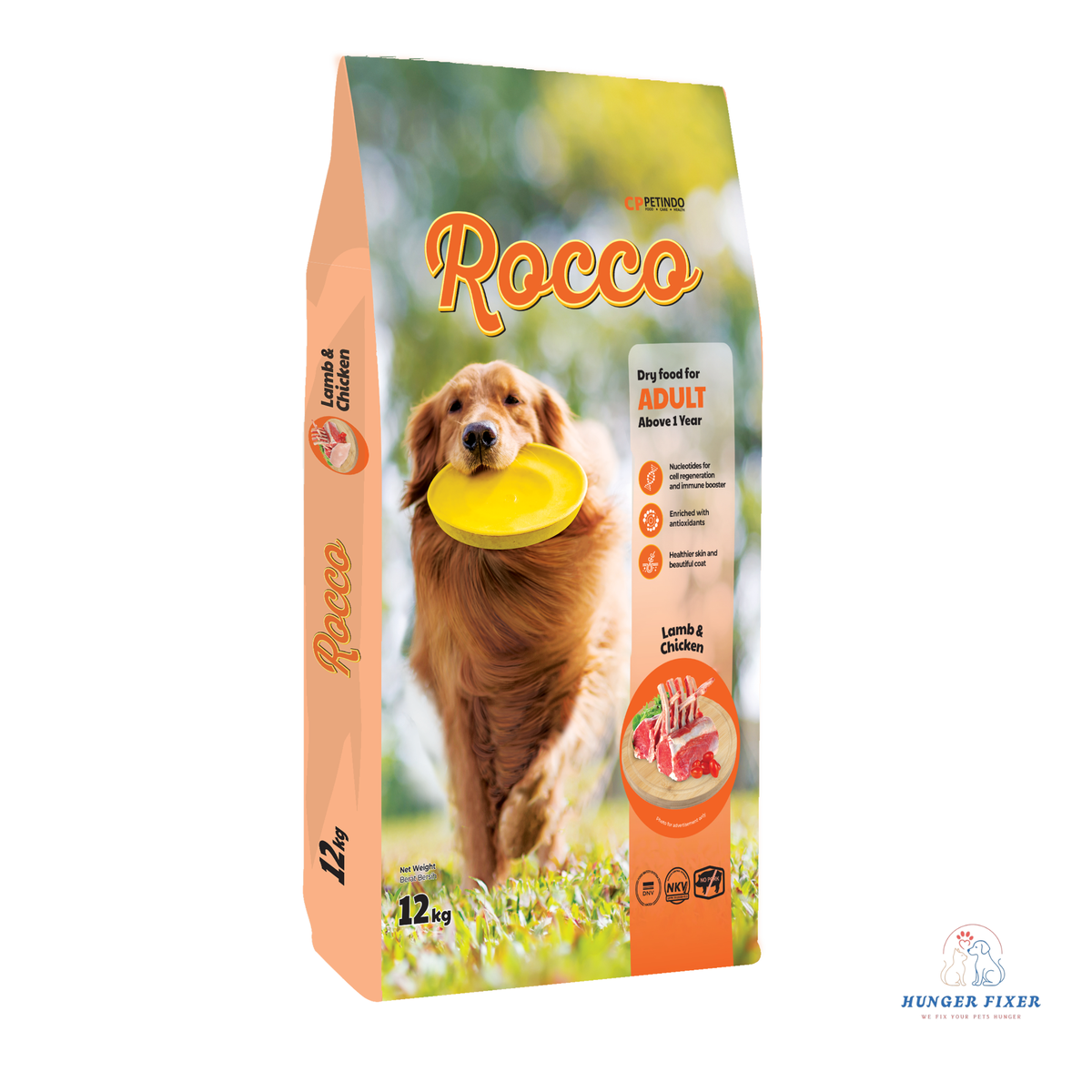 Rocco Adult Dry Dog Food 12 KG By Hunger fixer 