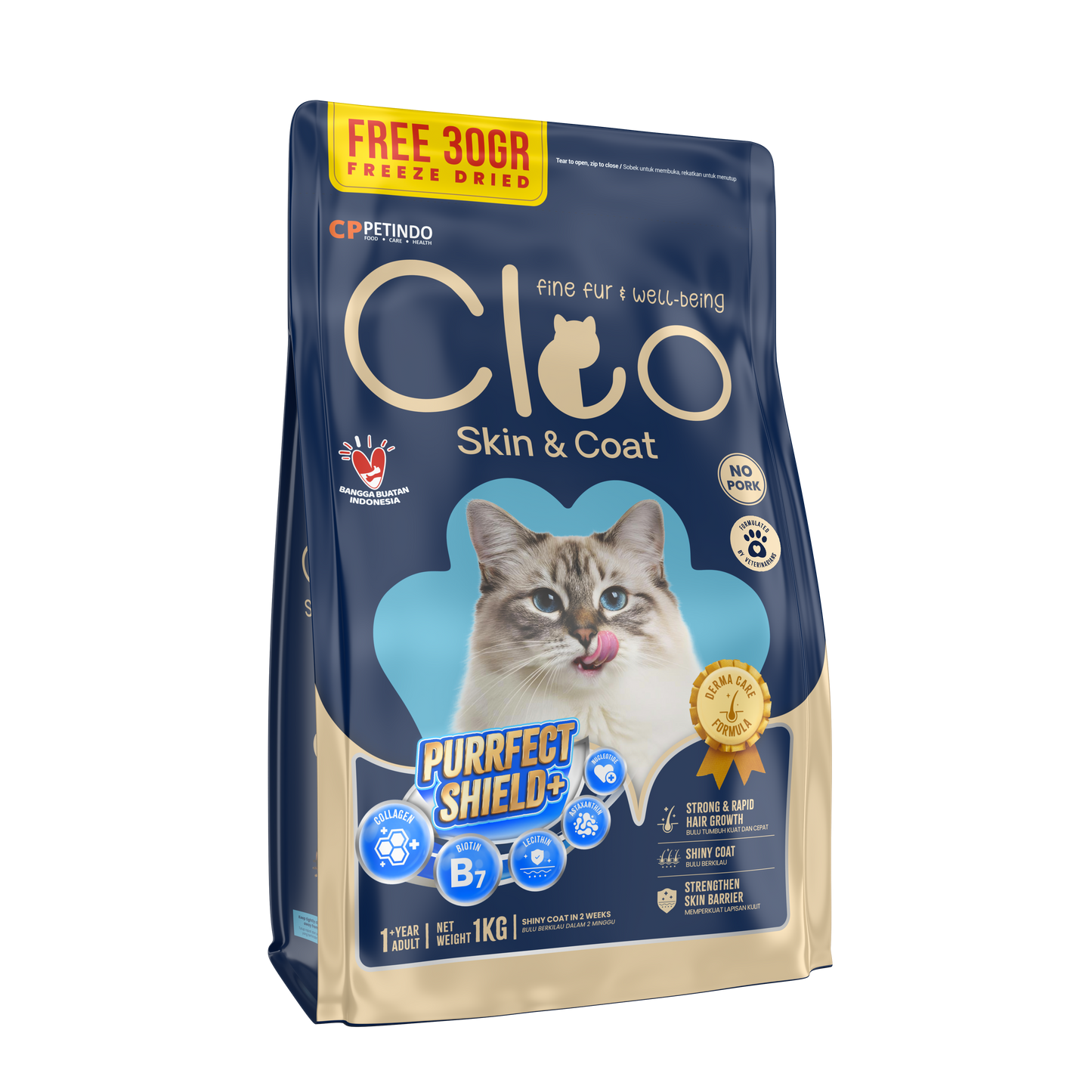 Cleo Functional Series - Skin And Coat Adult Cat Food | Hunger Fixer | Buy Online