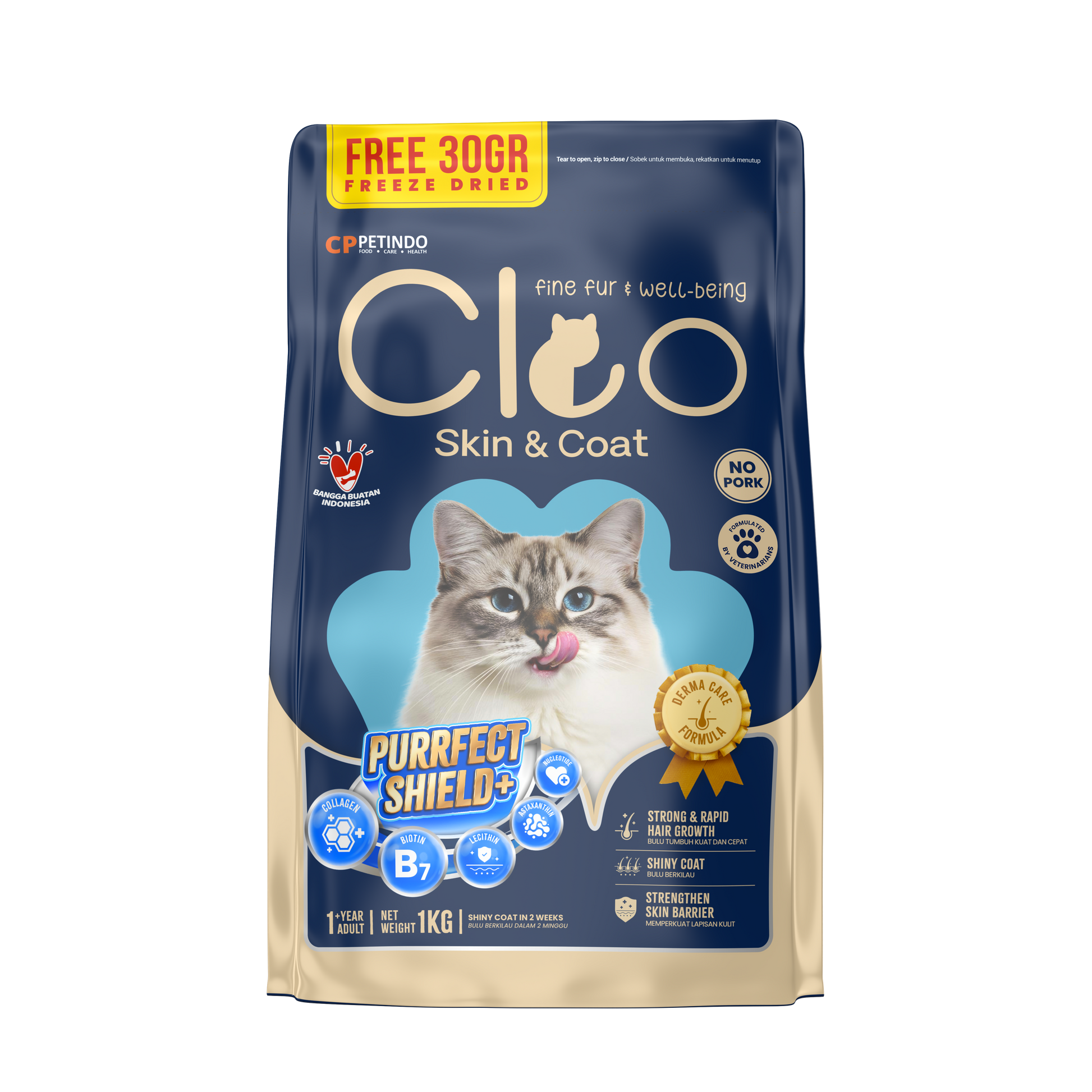 Cleo Functional Series - Skin And Coat Adult Cat Food | Hunger Fixer | Buy Online