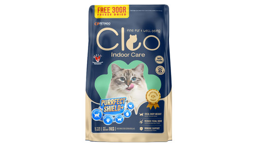 Cleo Indoor Care Cat Food 1kg | Reduce Odor | Hunger Fixer UAE